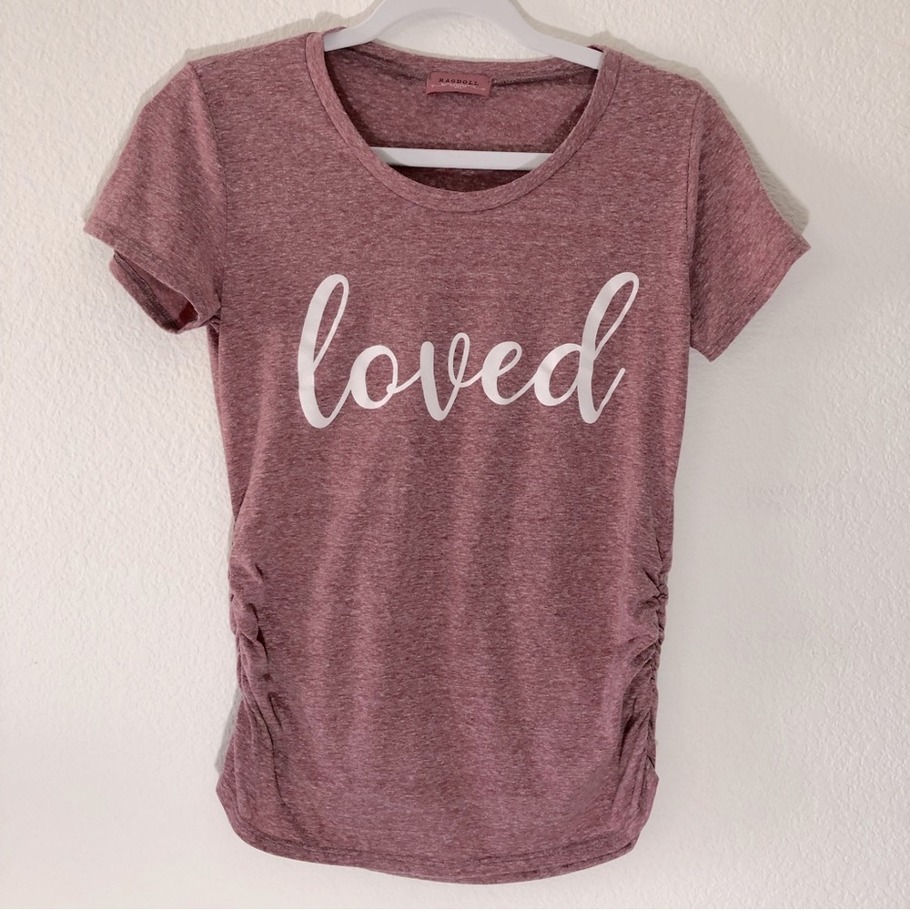 Ragdoll Maternity Short Sleeve “loved” Tee